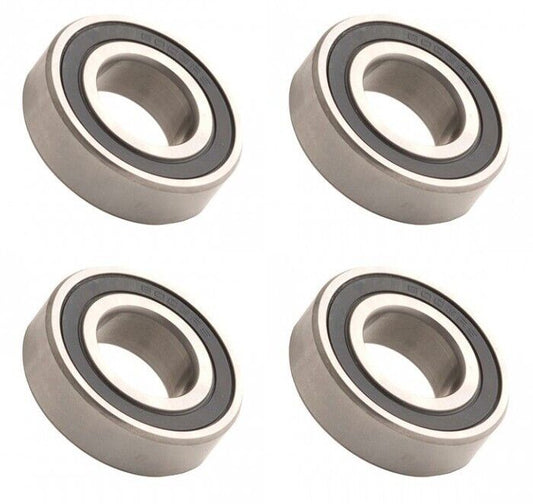Four 6206-2RS 30mm x 62mm x 16mm Ball Race Double Sealed Trailer Bearings