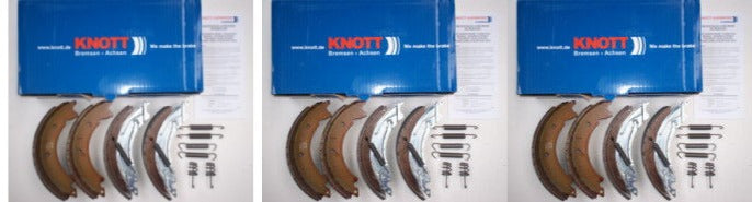 Knott 200 x 50 Auto Reverse Brake Shoes Three Axle Sets