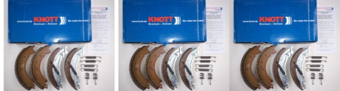 Knott 250 x 40 Auto Reverse Brake Shoes Three Axle Sets