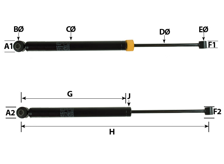 Stabilus Hitch Damper Al-ko Type 161S Equivalent to 370556