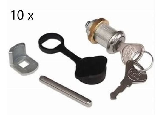 Pack of 10 Knott Avonride Equivalent Replacement Hitch Barrel Locks & Keys