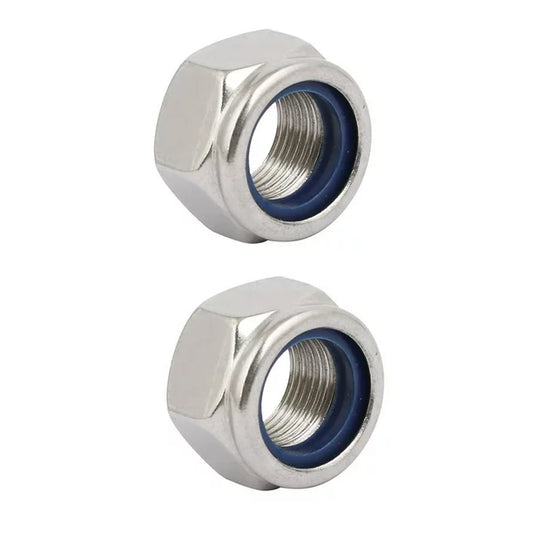 Pair of M16 Fine Pitch Hub Nuts for Trelgo Franc Duuo & Trigano Trailer Hubs