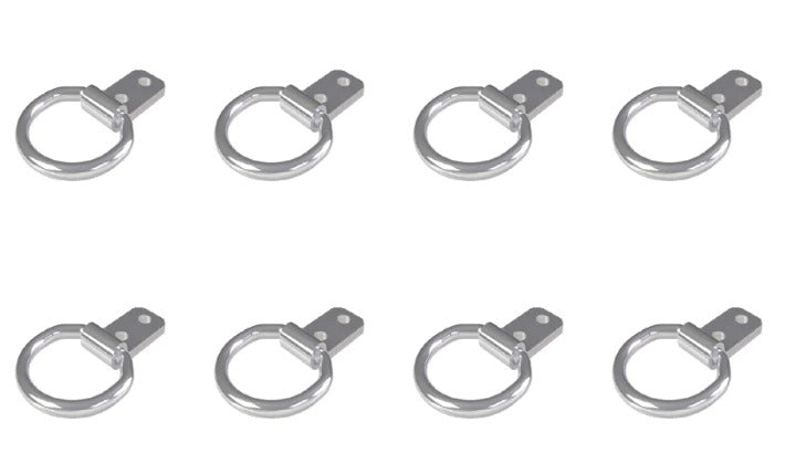 Pack of eight 40mm Small Lashing Ring Tie Down Bolt On