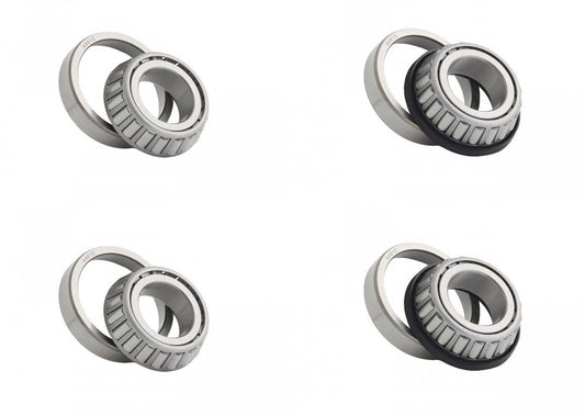 Set of Four 1" Taper Bearings for Unbraked Trailer Hubs 44643 x 2 & 44643L x 2