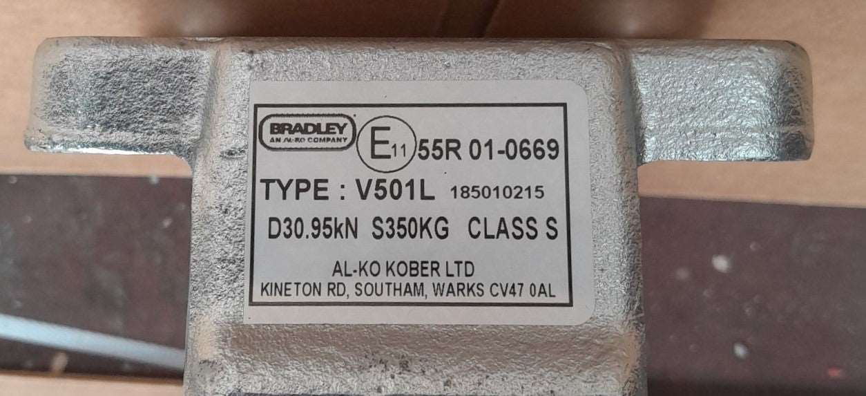 Bradley Doublelock E100T V501L 3.5T 1" Pin & Jaw Coupling Alko