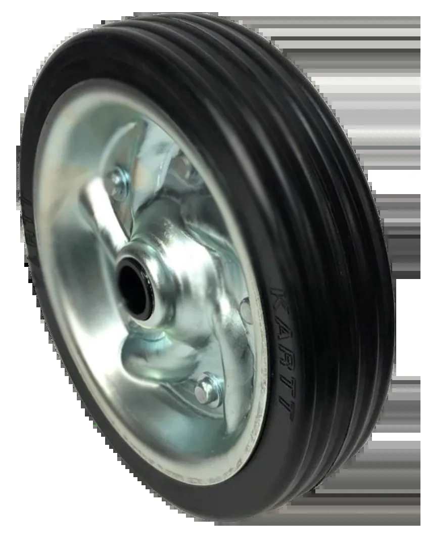 Spare Wheel for Trailer Jockey Wheels 200mm x 50mm Metal Centre Rubber Tyre