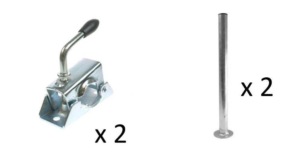 Pair of 34mm x 450mm Prop Stands and Clamps