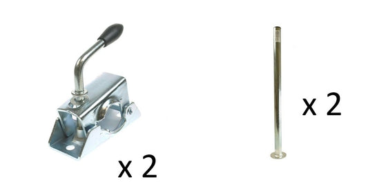 Pair of 34mm x 600mm Prop Stands and Clamps