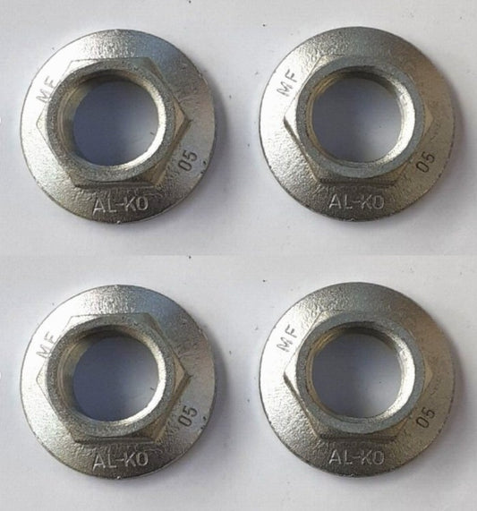 Four Genuine Alko 32mm (M24) One Shot Flanged Hub Nuts for 1637/2051 Drums