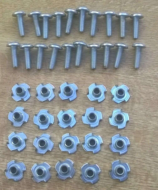 M6 T Nuts and 20mm Roofing Bolts Pack of 20 for Trailer Side Panels