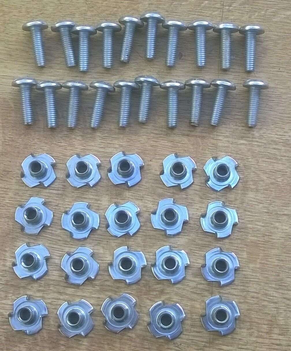 M6 T Nuts and 20mm Roofing Bolts Pack of 20 for Trailer Side Panels