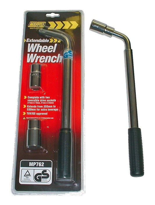 Wheel Wrench Extendable MP762 Maypole 17mm 19mm 21mm 23mm