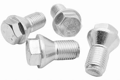 Set of Four Conical Wheel Bolts for Trailers & Caravans M12 X 1.5