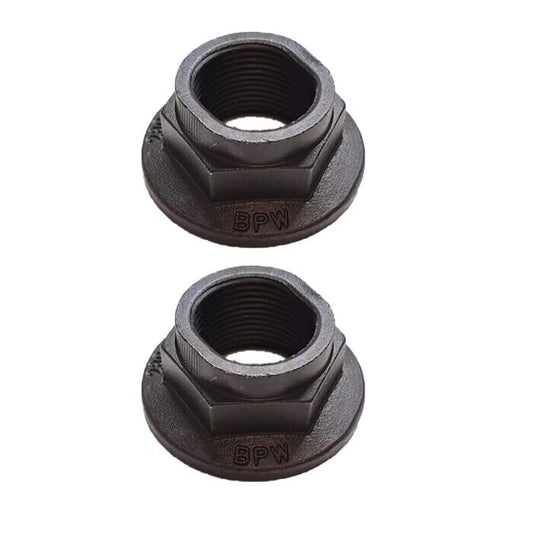 2 x Genuine BPW M24 One Shot Flanged Wheel Hub Nut for Caravan & Trailer 32mm AF