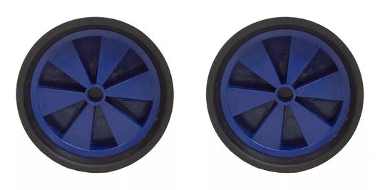 Pair of Dinghy Launching Trolley Wheels 10" Sand Hopper Solid Wheel and Tyre Blue