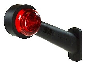 WAS 12/24V Red/White 45° Stalk Rubber Outline Marker Lamp